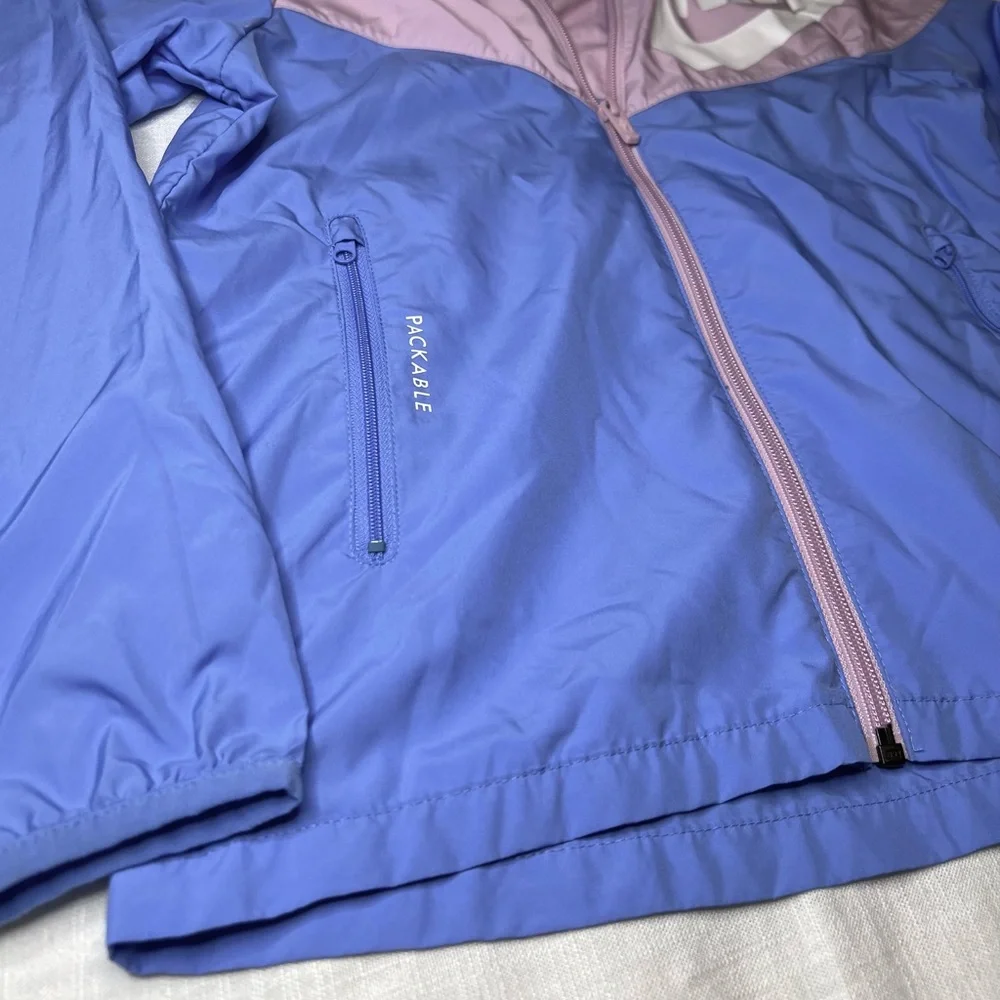 Nike Youth Blue and Pale Pink Logo Windbreaker